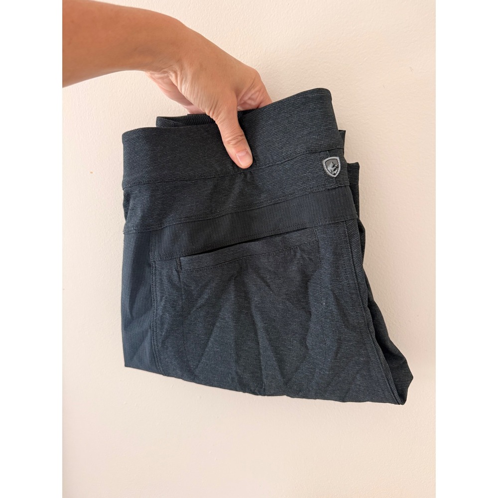 KUHL Women Black Elastic Waist Hiking Pants Small Regular Style 6324